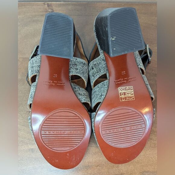 Chie Mihara Snake Whimsigoth Witchy Feminine Preppy Block Heels 37 - Picture 8 of 8